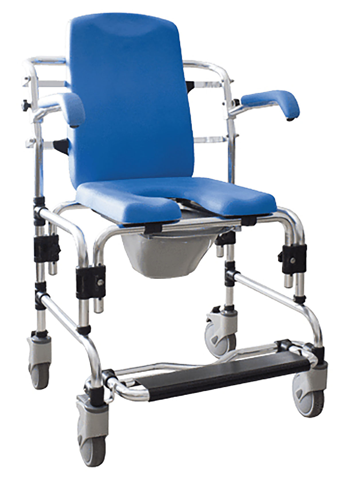 Caspian Professional Mobile Shower/Commode Chair Padded