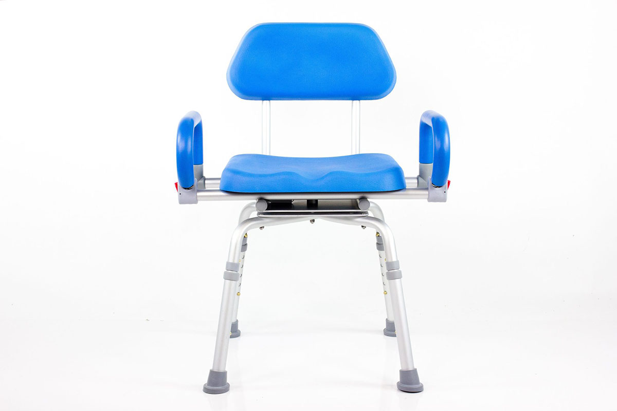 Revolution Pivoting Bath Shower Chair Padded Backrest and Armrests