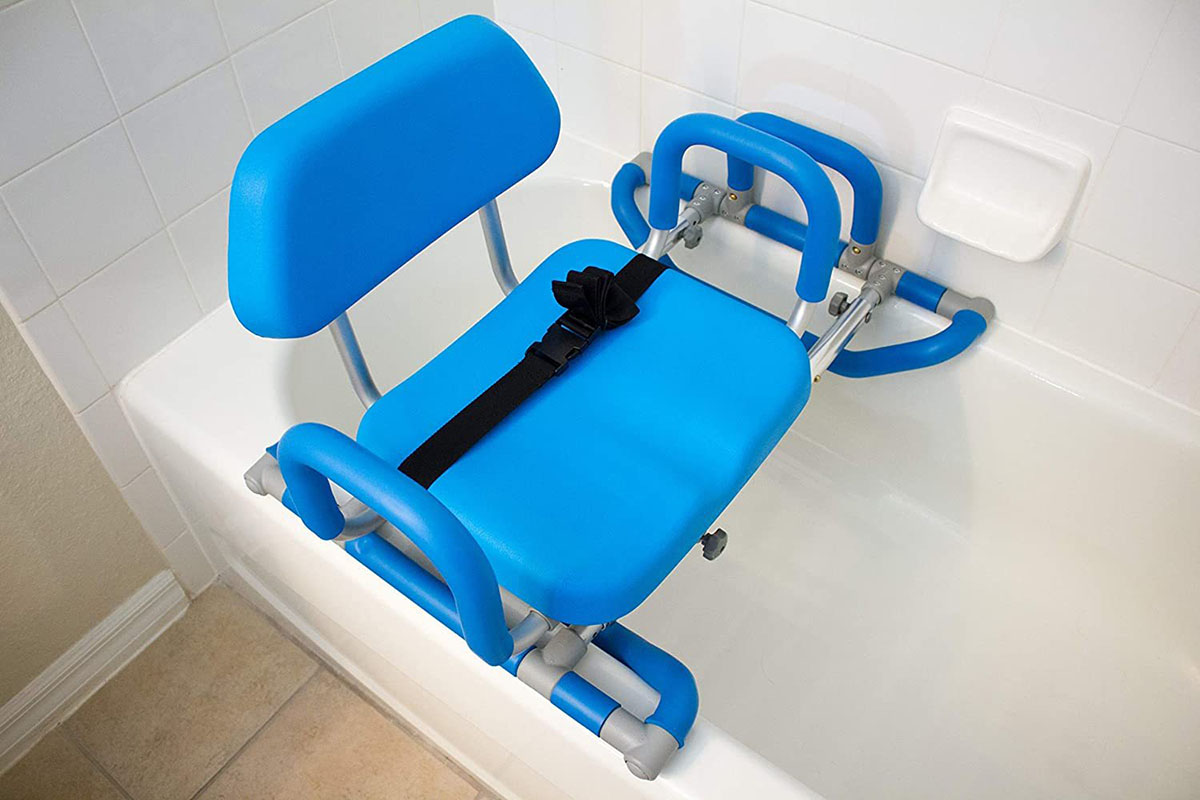 HydroSlide Bath Chair Padded Swivel Seat