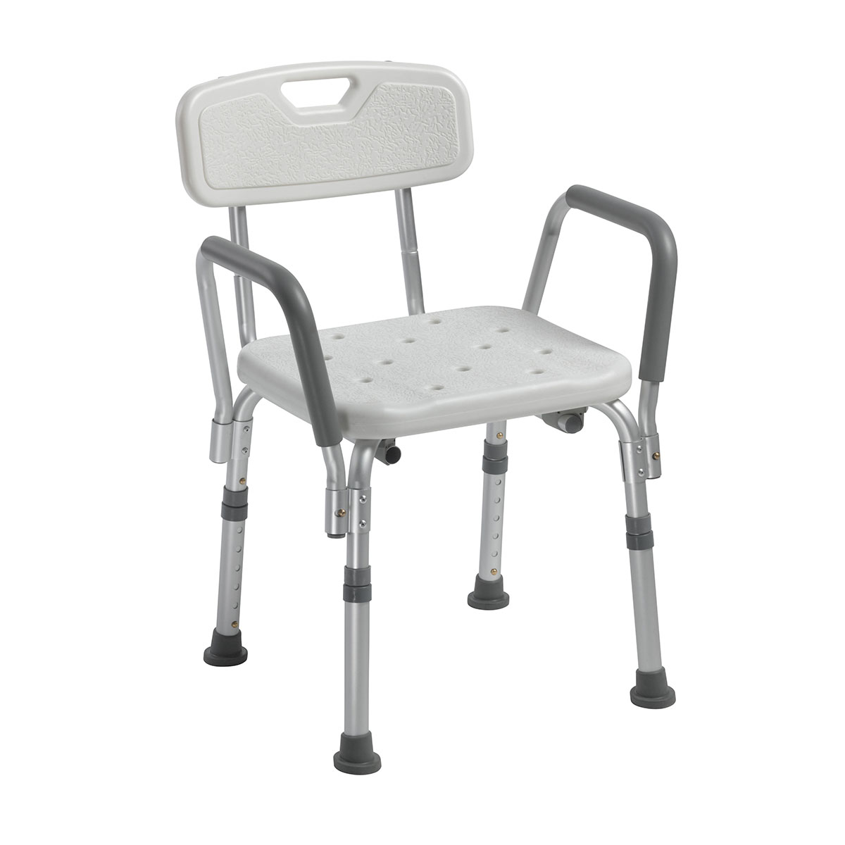 Drive Knock Down Bath Bench with Back and Padded Arms