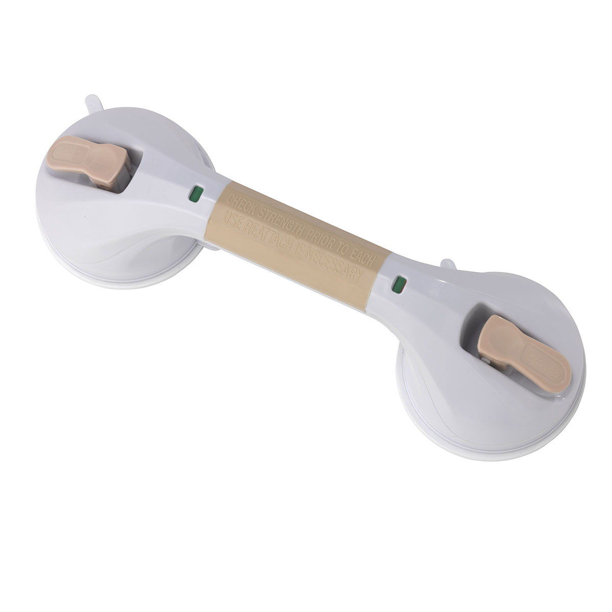 Drive Suction Cup Grab Bar 12 White and Beige