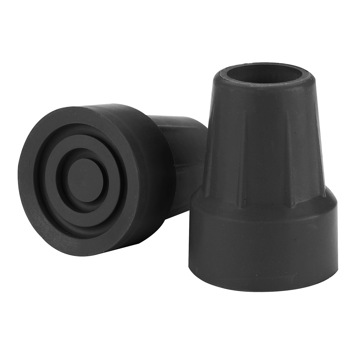 Drive Crutch Tips 7/8 Black 1 Pair