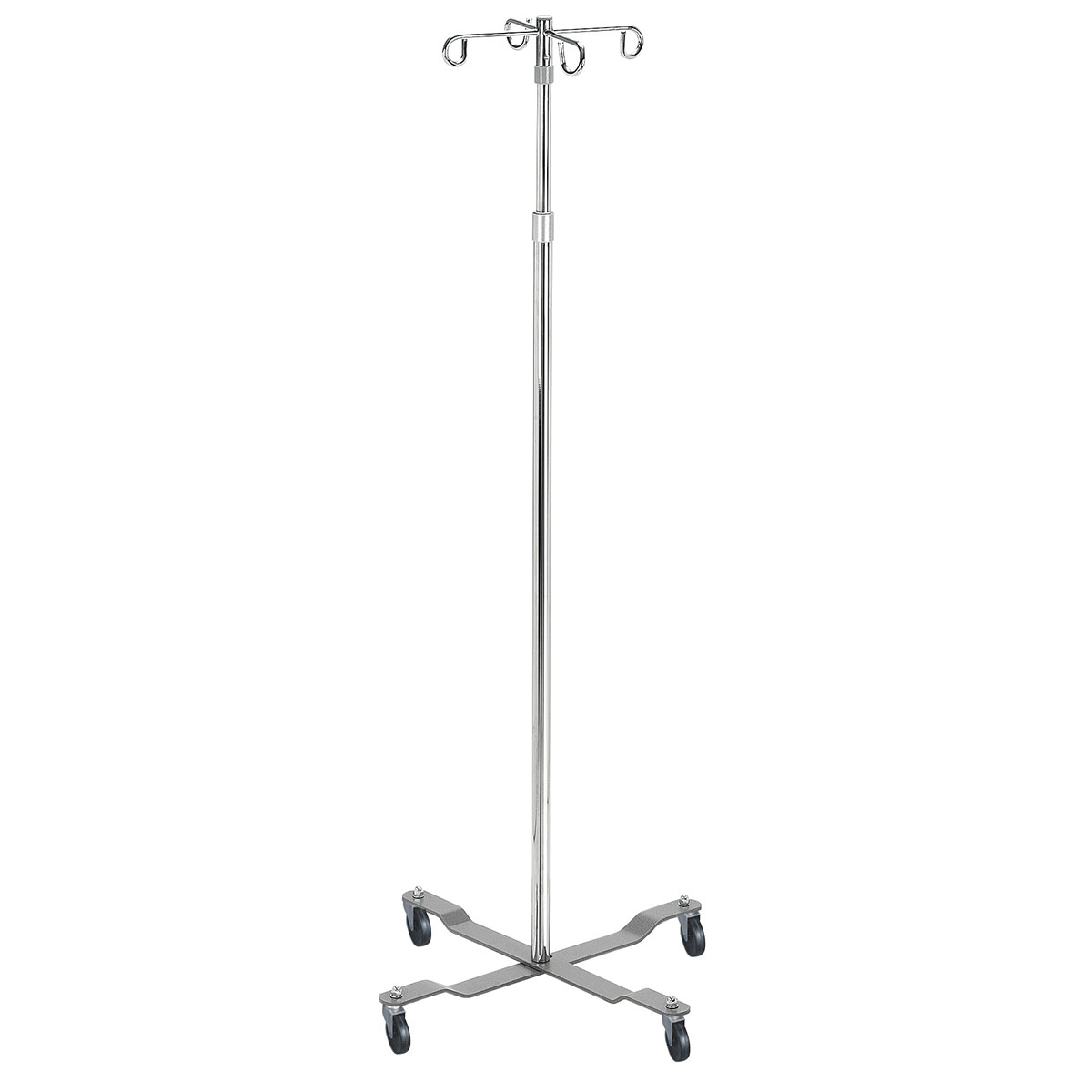 Drive Economy Removable Top I. V. Pole 4 Hook Top Chrome