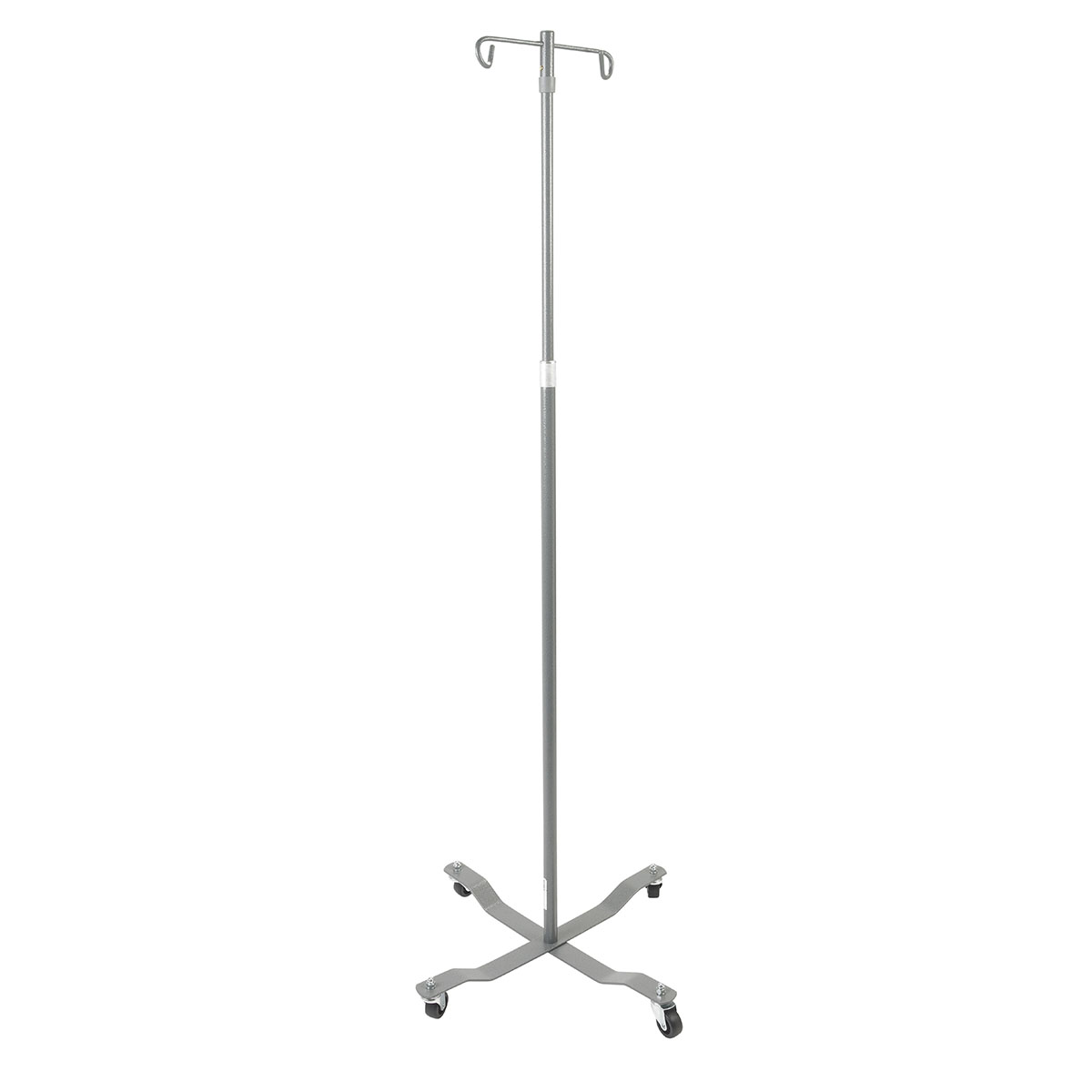 Drive Economy Removable Top I. V. Pole 2 Hook Top Silver Vein