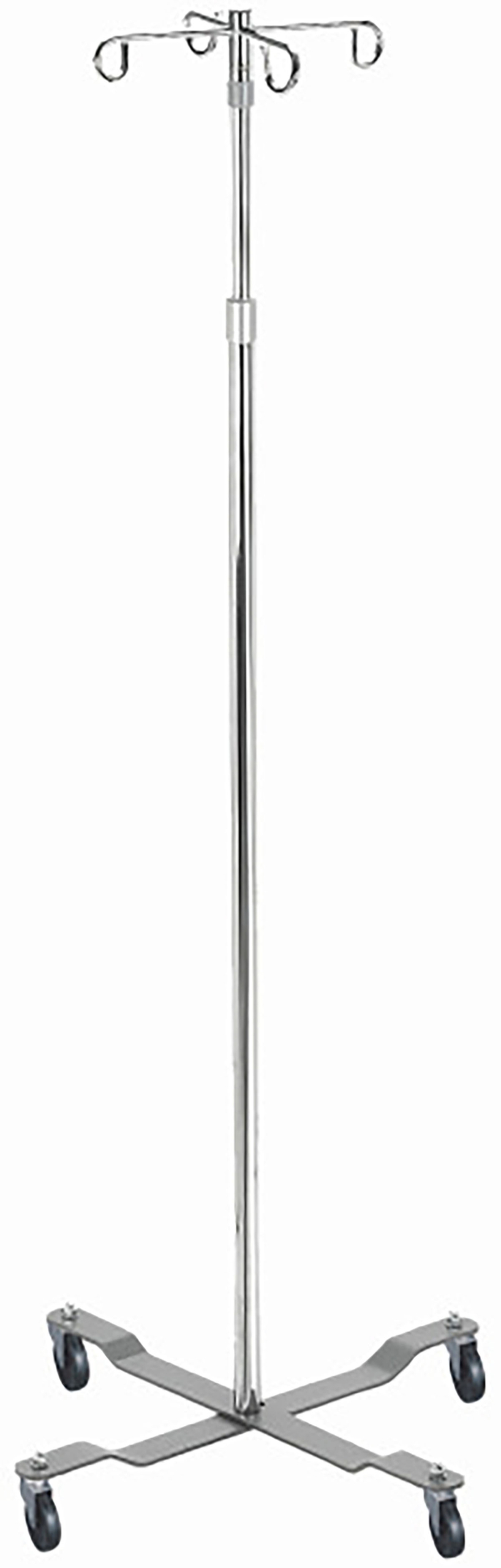Drive Economy Removable Top I. V. Pole 4 Hook Top Chrome