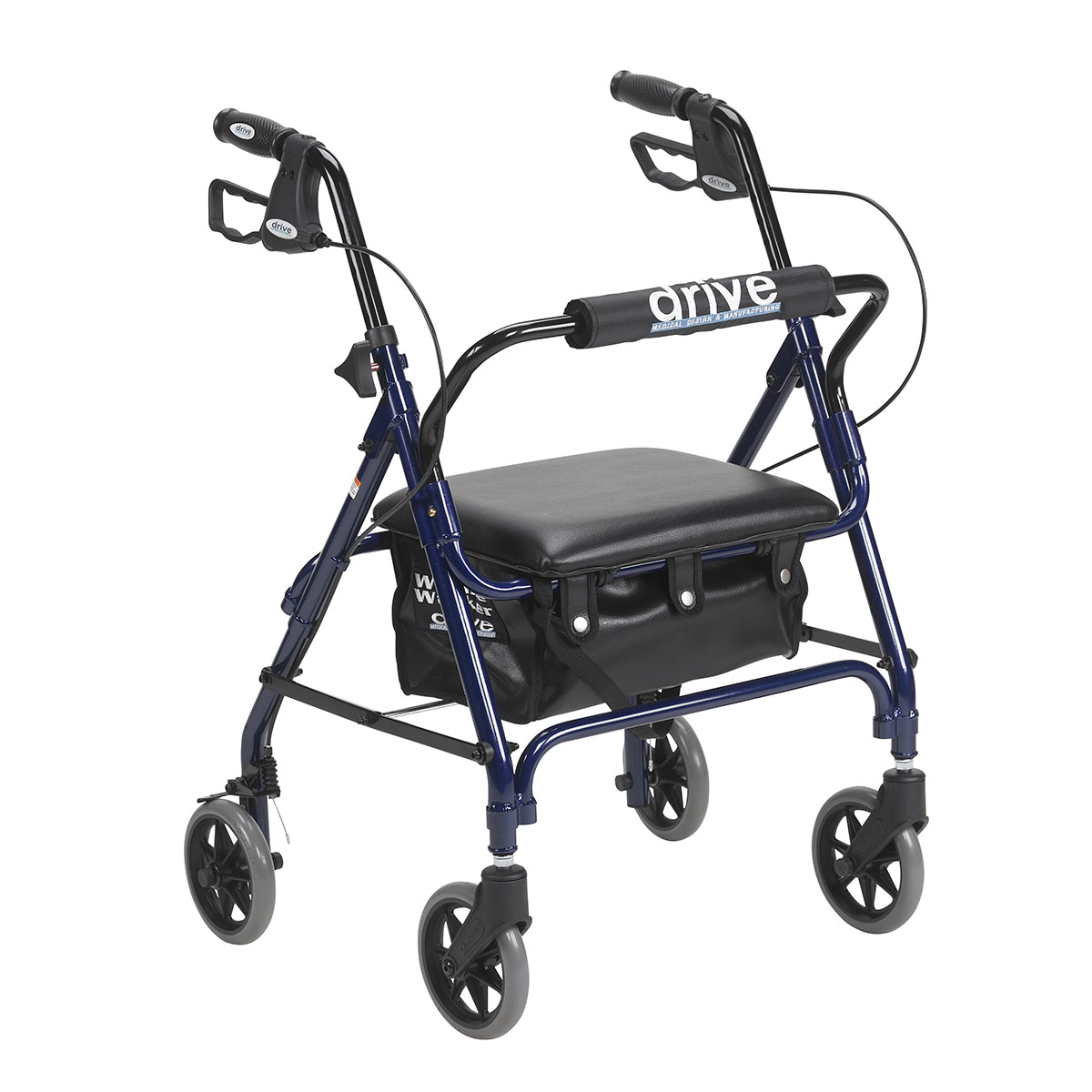 Drive Junior Rollator Rolling Walker with Padded Seat Blue