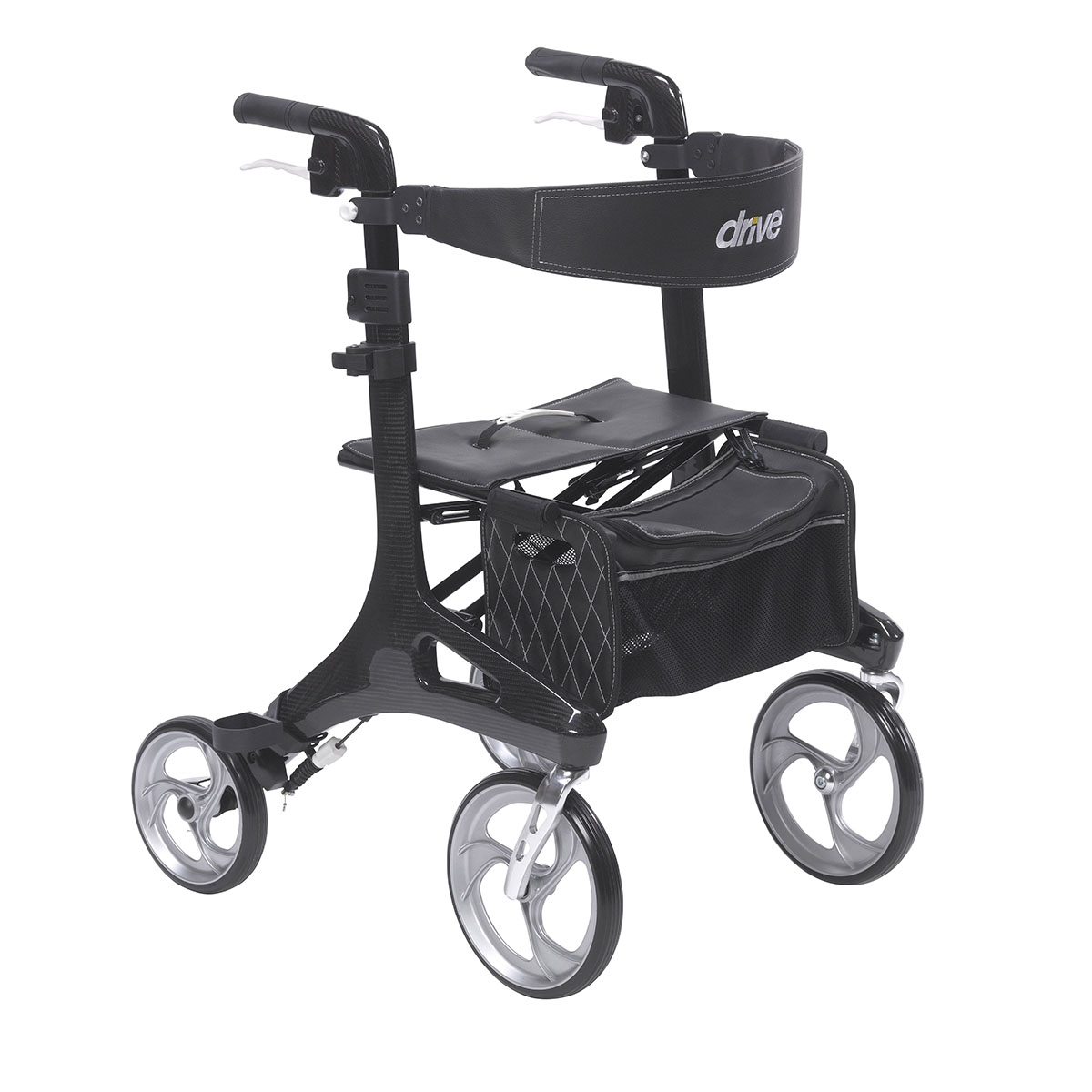 Drive Nitro Elite CF Carbon Fiber Rollator Rolling Walker Black