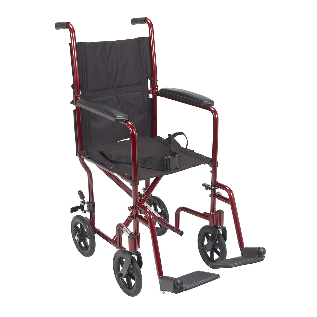 Drive Lightweight Transport Wheelchair 17 Seat Red