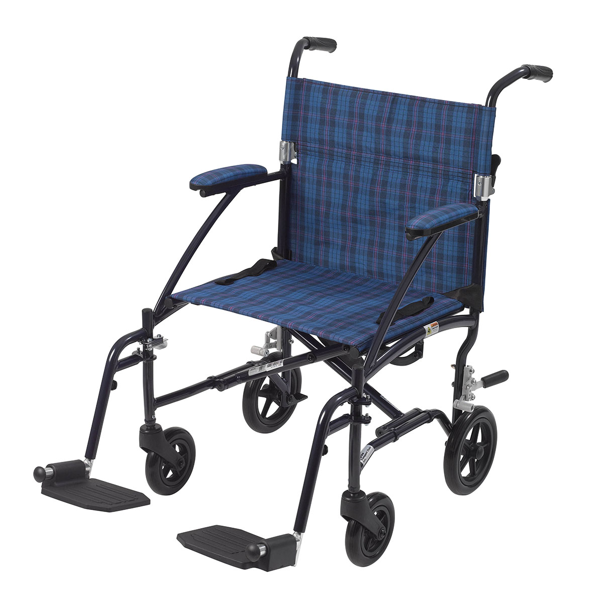 Drive Fly Lite Ultra Lightweight Transport Wheelchair Blue