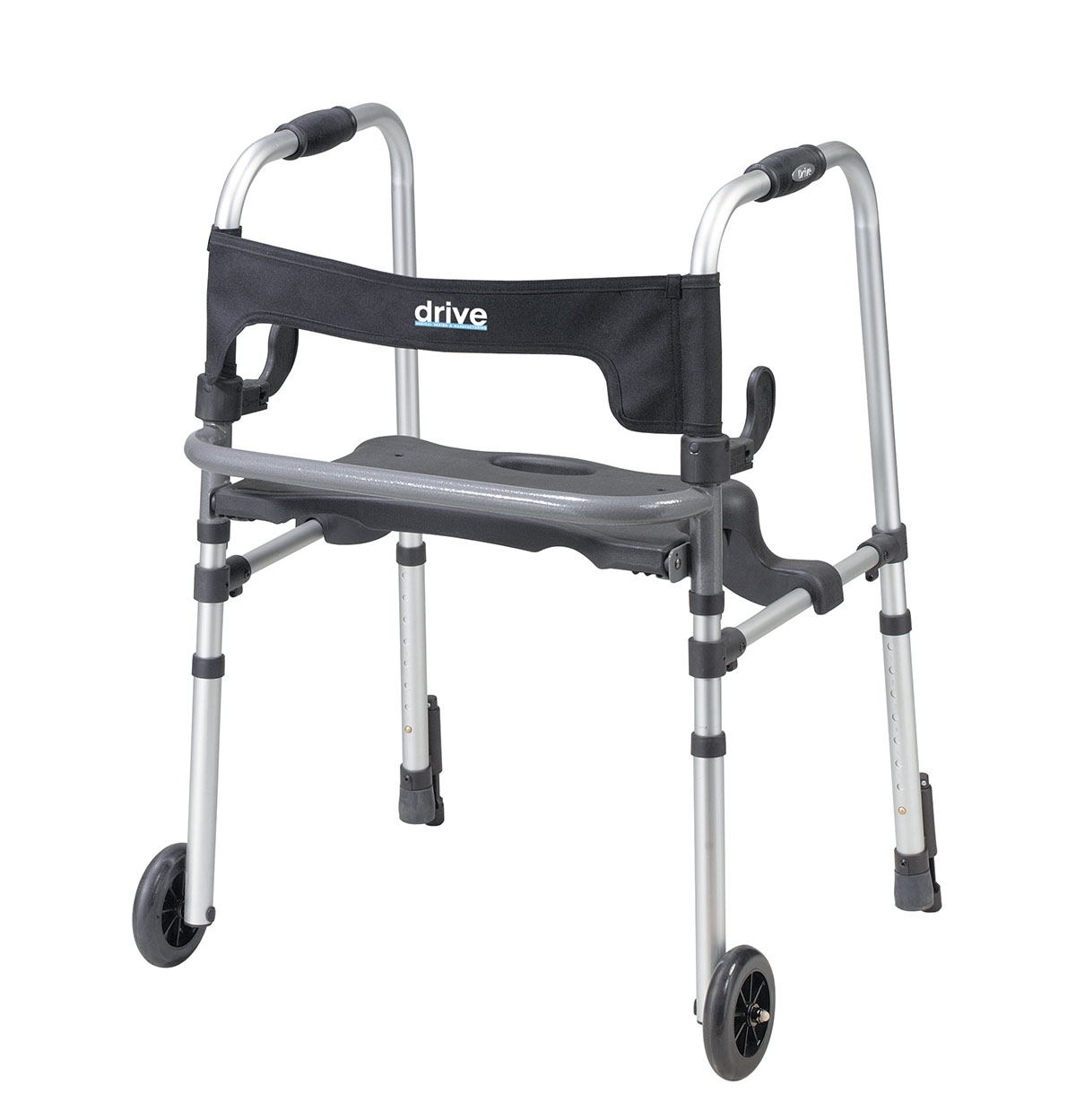 Drive Clever Lite LS Walker Rollator with Seat and Push Down Brakes