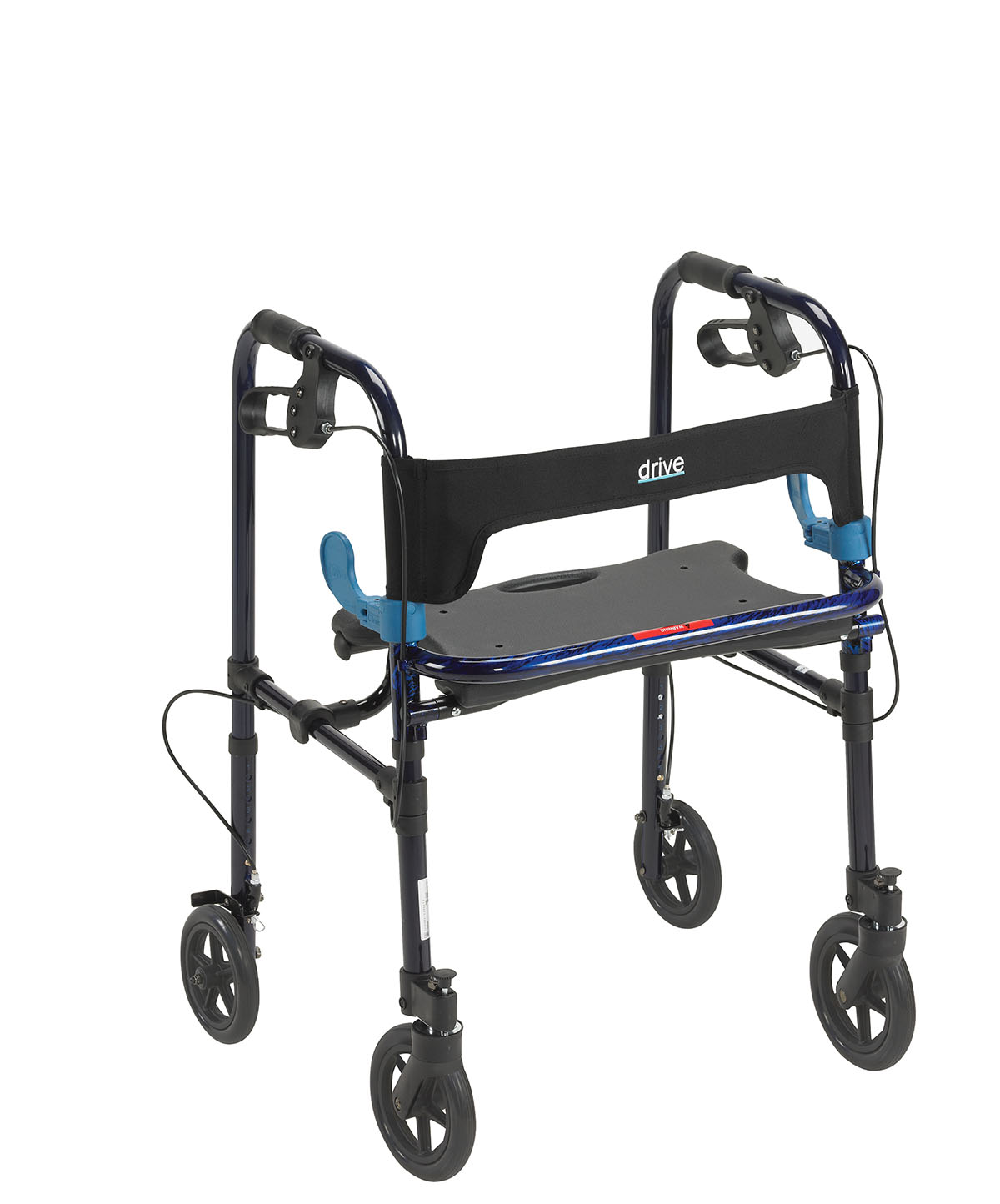 Drive Clever Lite Walker Rollator Adult 8 Wheels Flame Blue