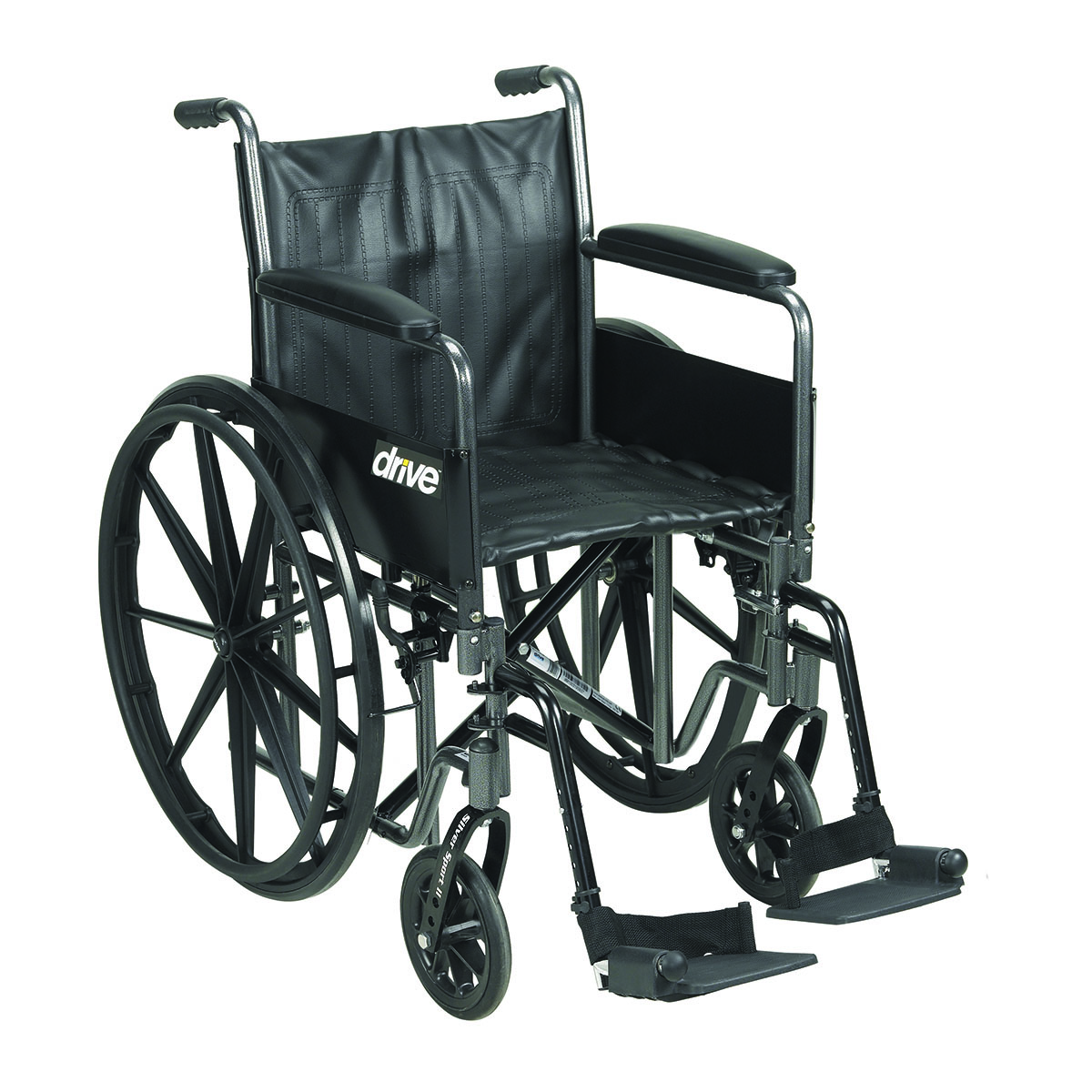 Drive Silver Sport 2 Wheelchair Detachable Full Arms Swing away Footrests 20 Seat