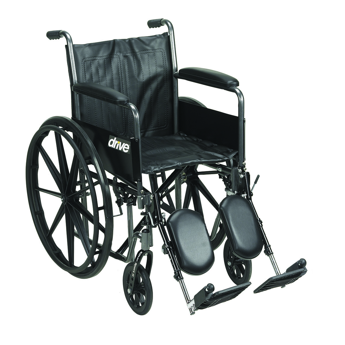 Drive Silver Sport 2 Wheelchair Detachable Full Arms Elevating Leg Rests 16 Seat