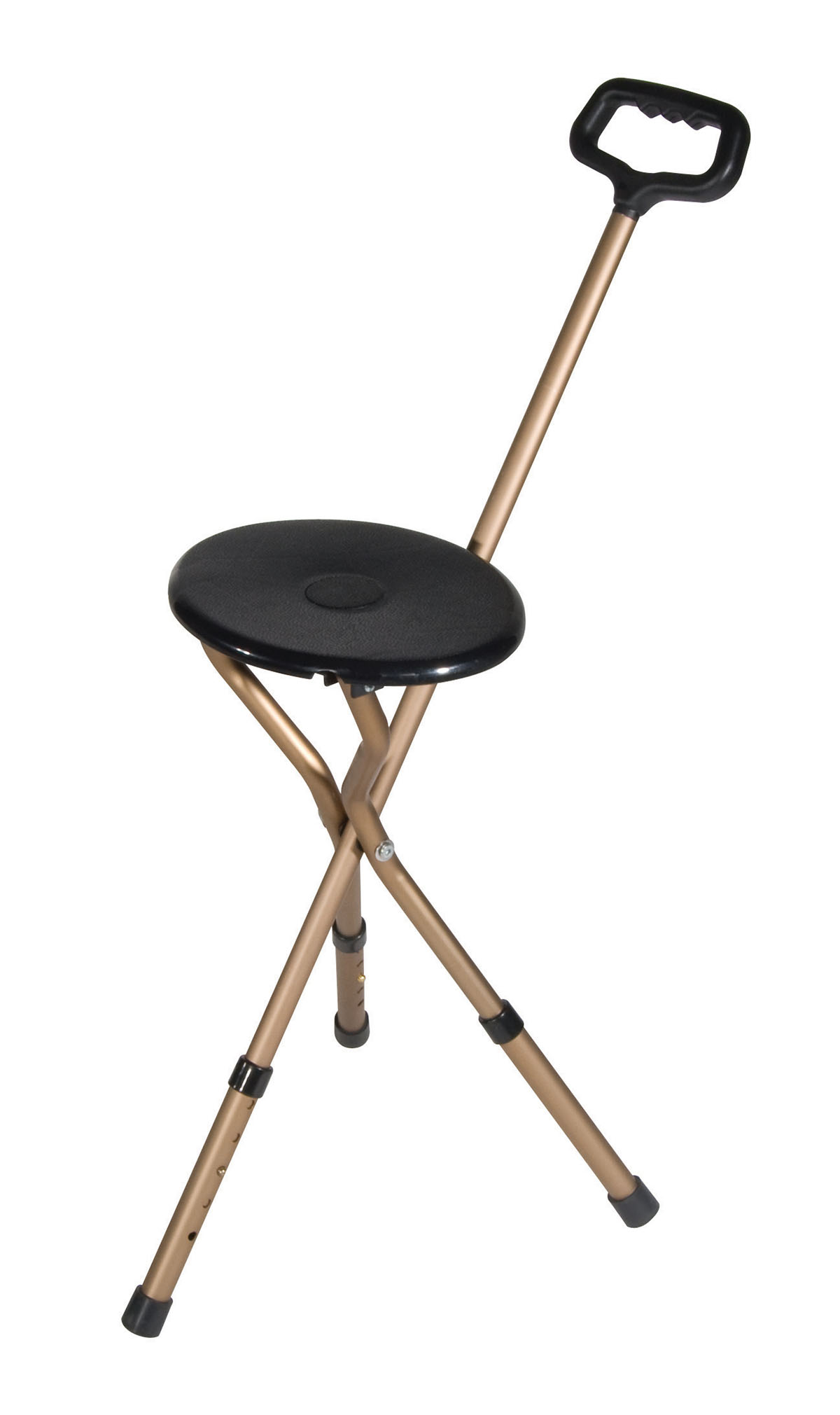 Drive Folding Lightweight Cane Seat Adjustable Height Bronze