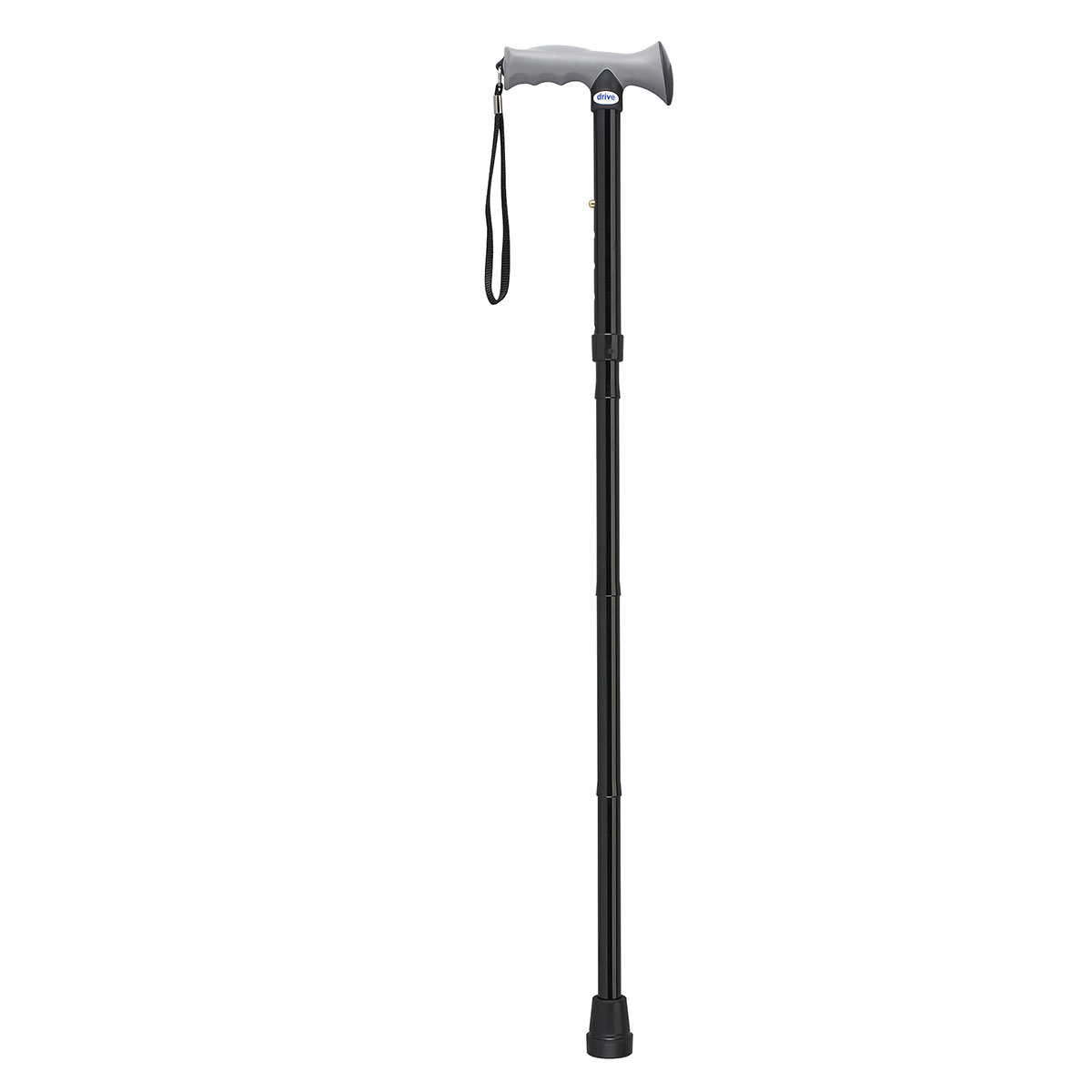 Drive Adjustable Lightweight Folding Cane with Gel Hand Grip Black