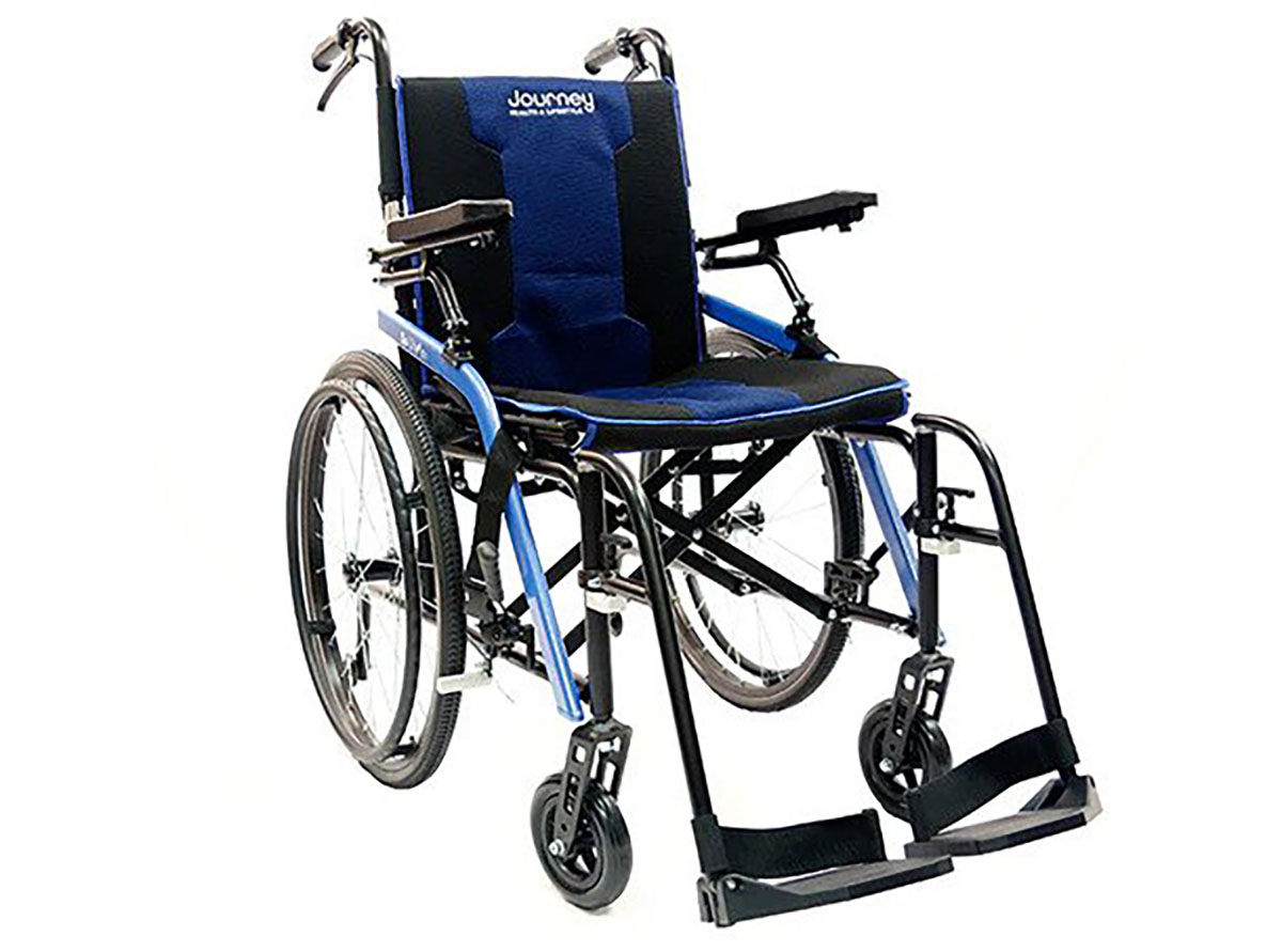 So Lite Super Lightweight Folding Wheelchair Blue Frame