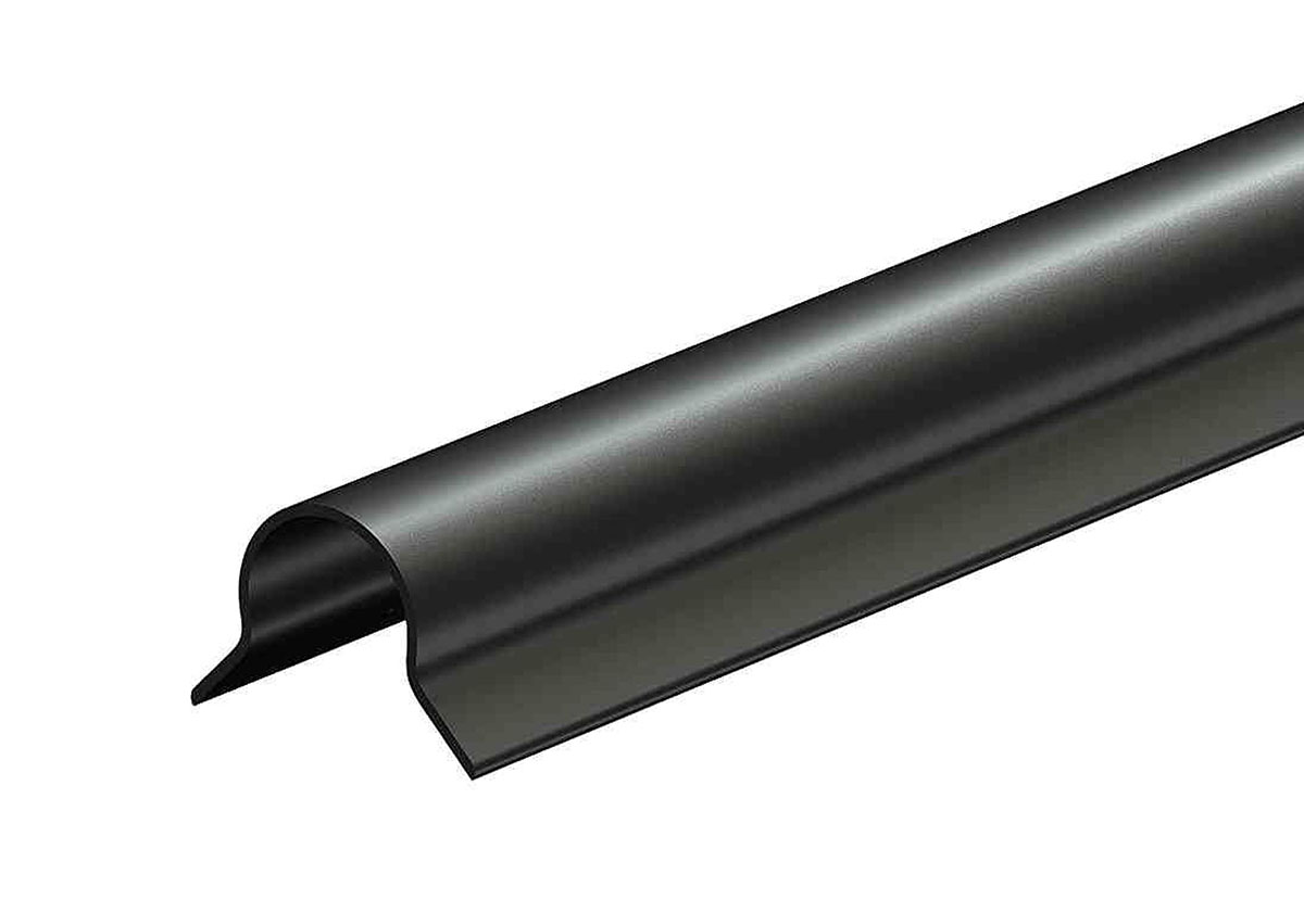 Corner Guard Bullnose Black w/AD 2.5 x 48 Case of 20