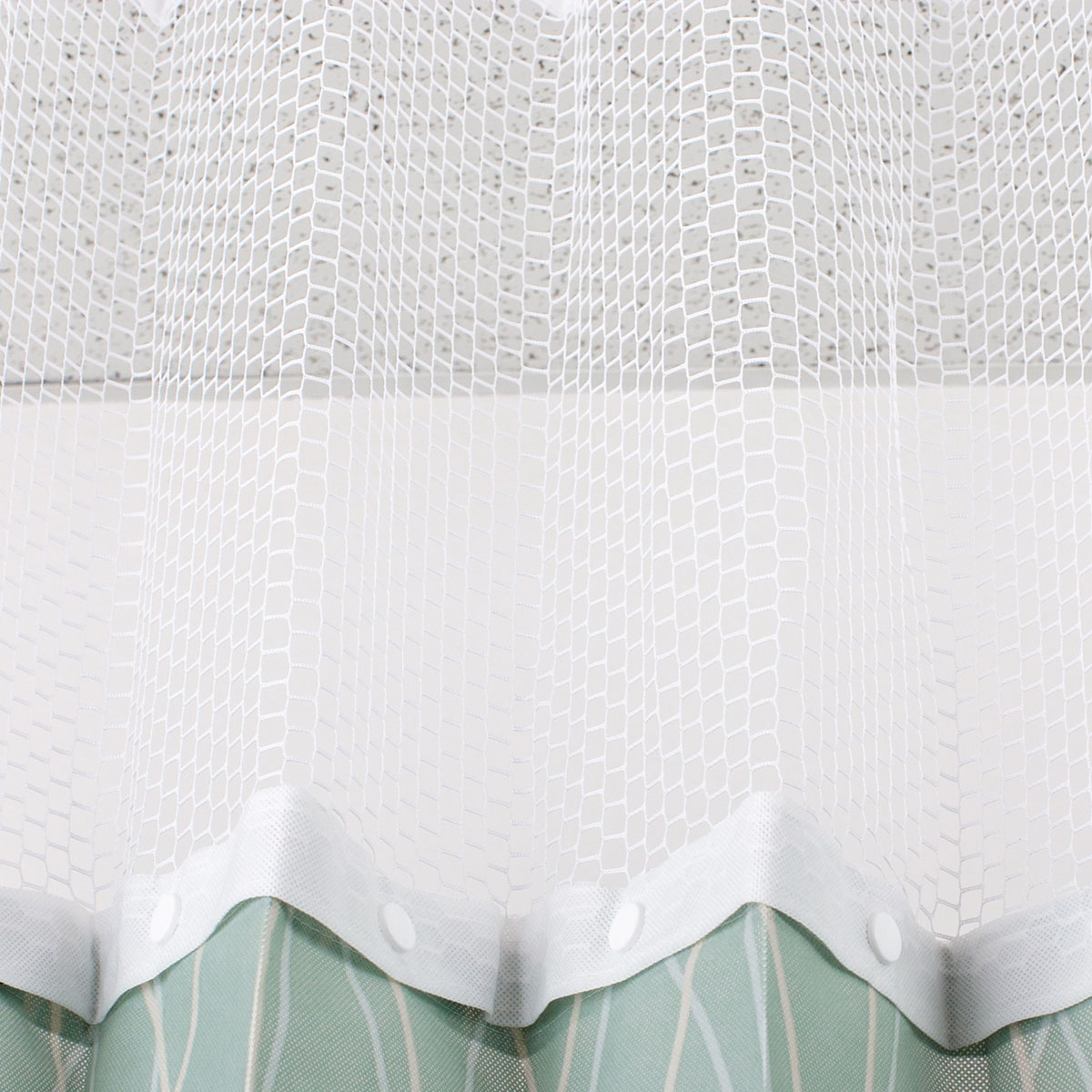 Snap Mesh Privacy Curtain Heading 4 (for 7'5 Ceiling)