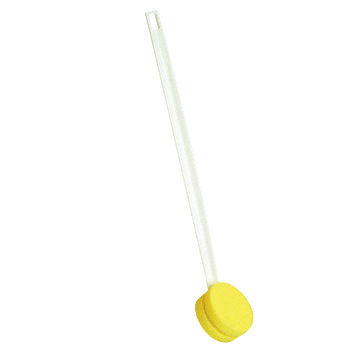 Back scrubber straight handle rotating arm 3.75 inch round sponge