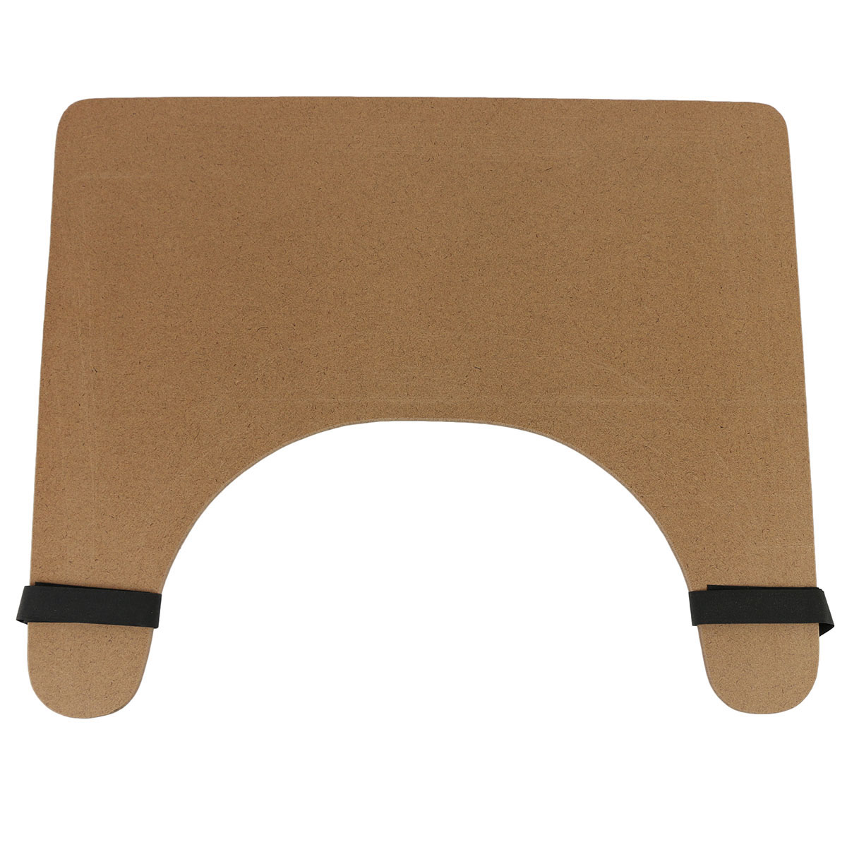 Wheelchair tray with rim and straps 24 x 20 wood finish