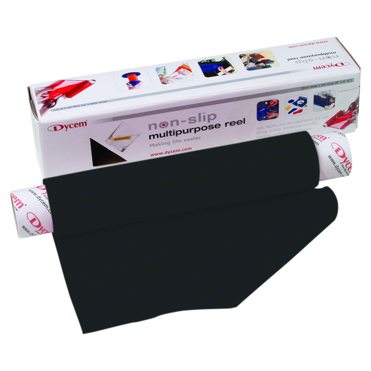 Dycem non-slip material roll 8x6-1/2 foot black