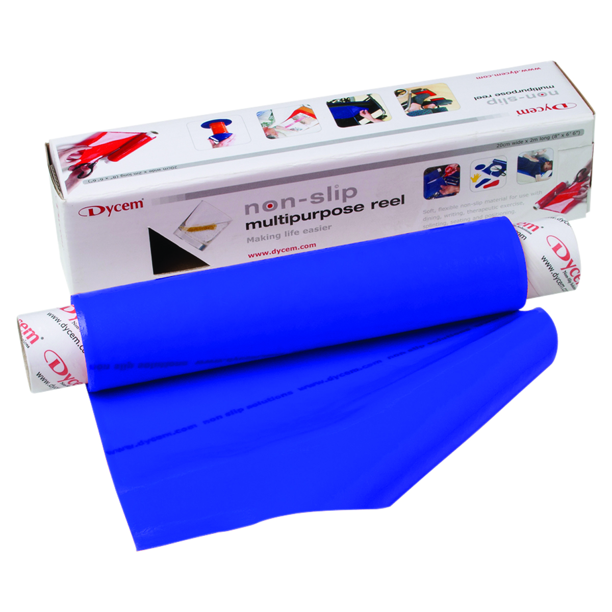 Dycem non-slip material roll 8x6-1/2 foot blue