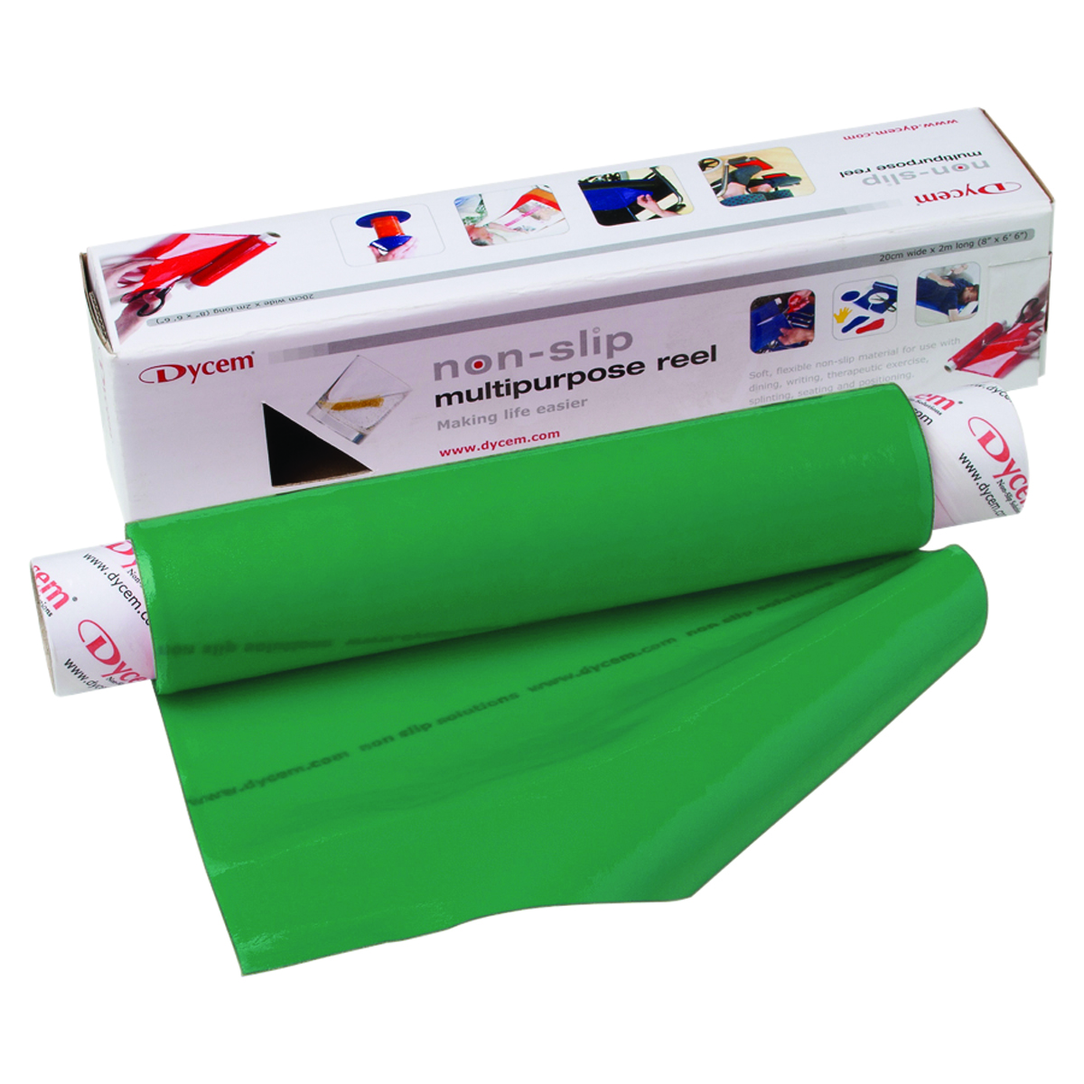 Dycem non-slip material roll 8x6-1/2 foot forest green