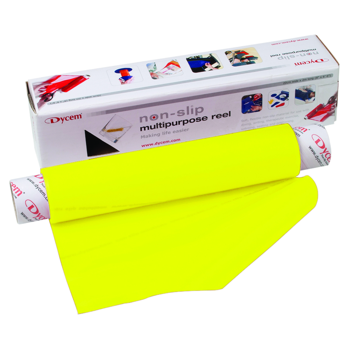 Dycem non-slip material roll 8x6-1/2 foot yellow
