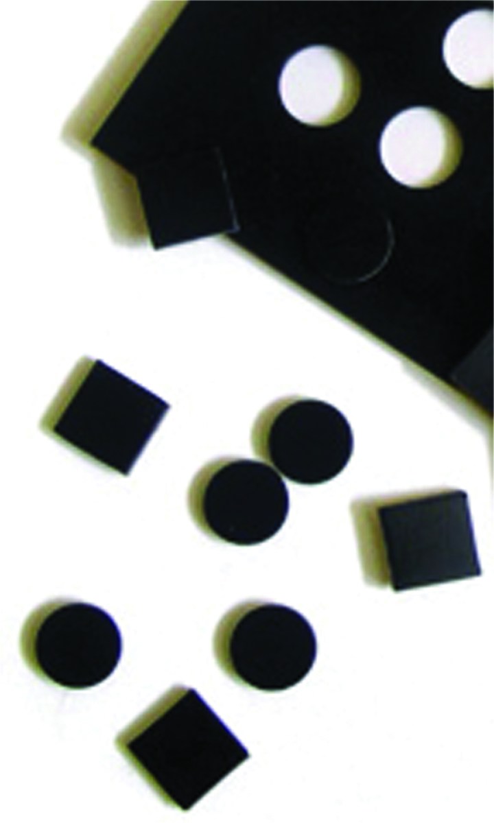 Dycem non-slip self-adhesive feet (7/8 diameter) 12 each black