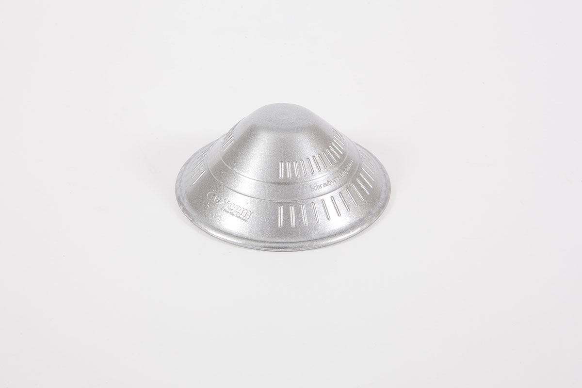 Dycem non-slip cone-shaped jar opener 4-1/2 diameter silver
