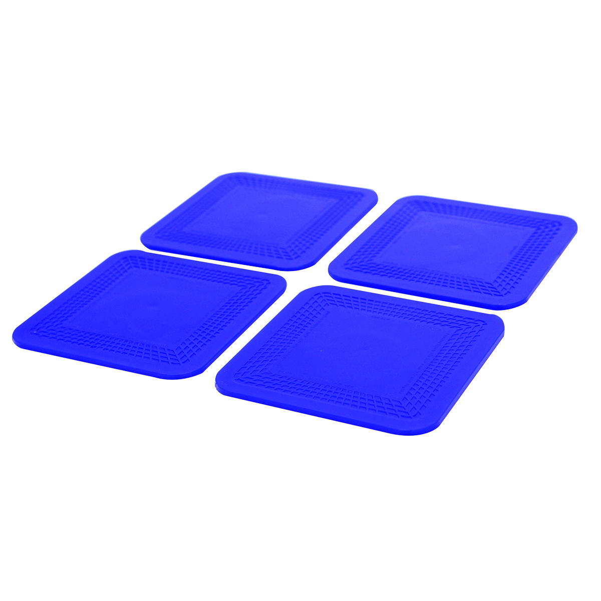 Dycem non-slip square coasters set of 4 blue