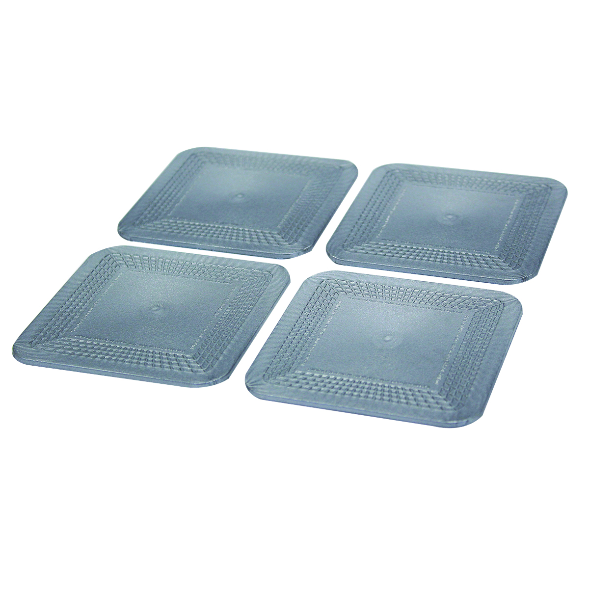 Dycem non-slip square coasters set of 4 silver