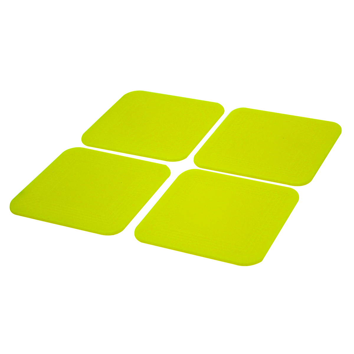 Dycem non-slip square coasters set of 4 yellow