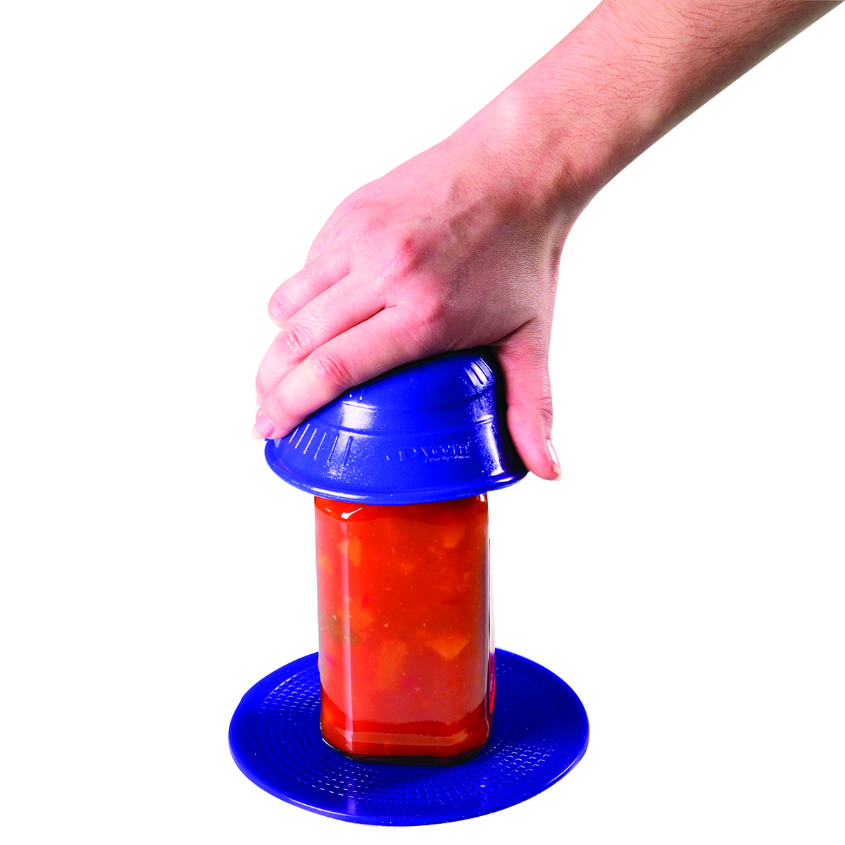 Dycem jar opener and 5.5 round table mat set blue