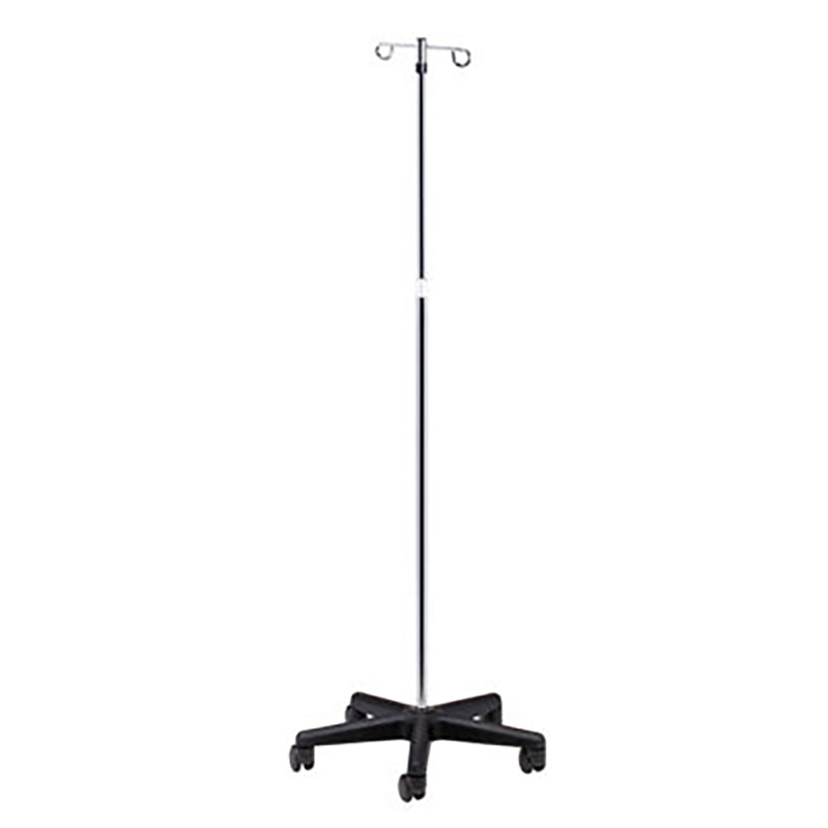 Clinton Economy 2-Hook IV Pole Nylon base 5-Leg