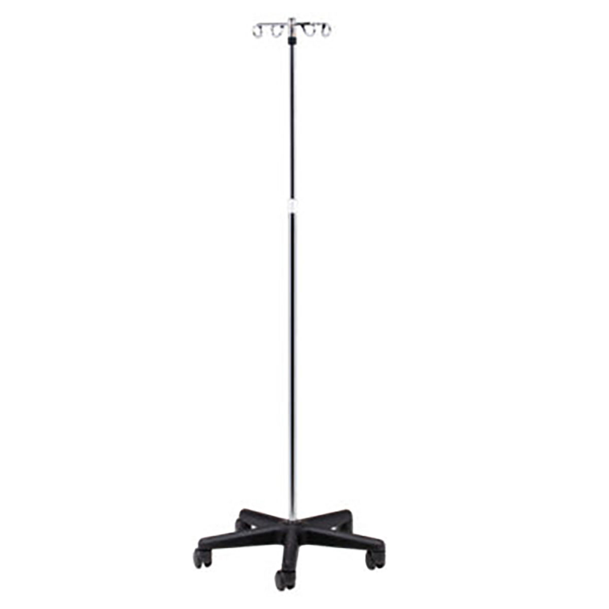 Clinton Economy 4-Hook IV Pole Nylon base 5-Leg