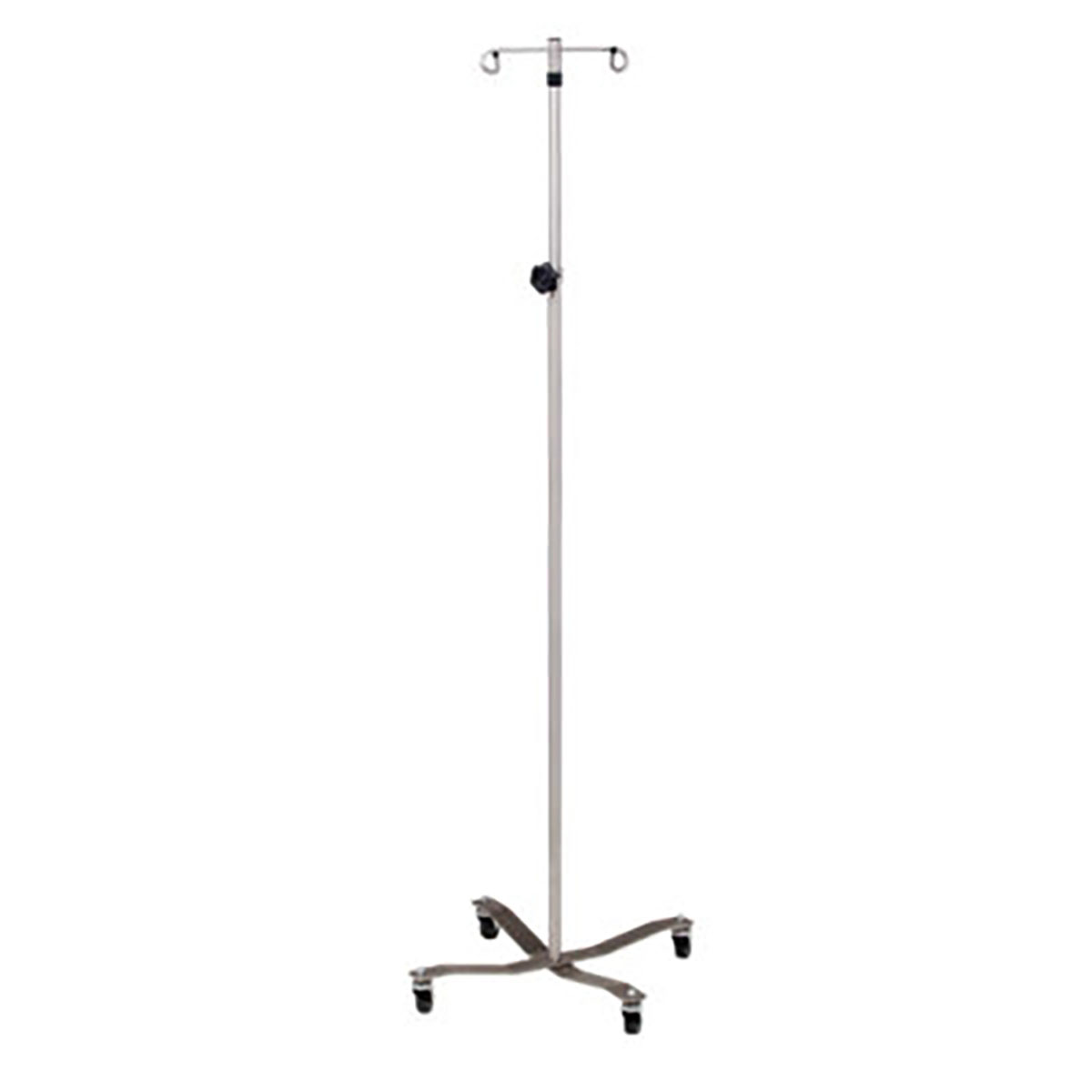 Clinton Economy  IV Pole Detachable 2-Hook Top Stainless Steel