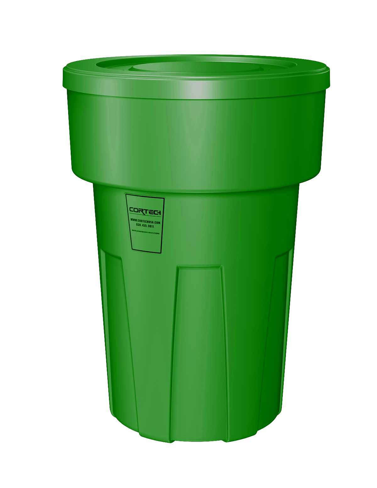 Food Grade Receptacle w/Lid Green 55 gal