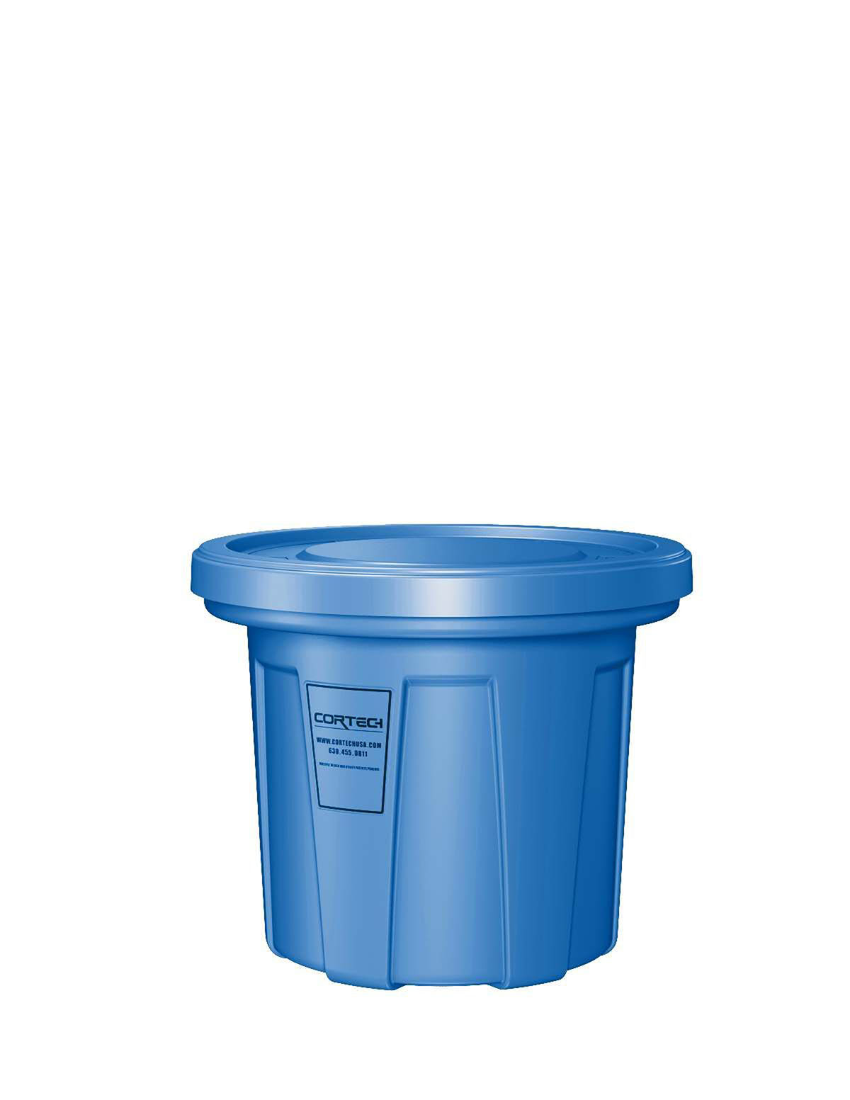 Food Grade Receptacle w/Lid Blue 20 gal