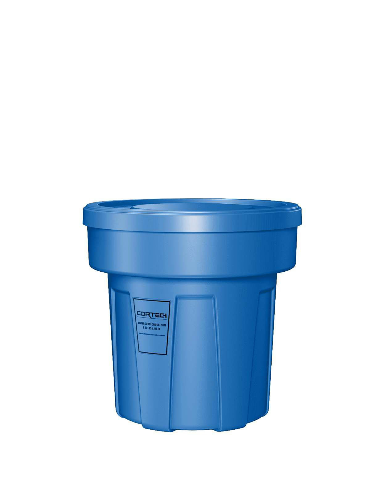 Food Grade Receptacle w/Lid Blue 25 gal