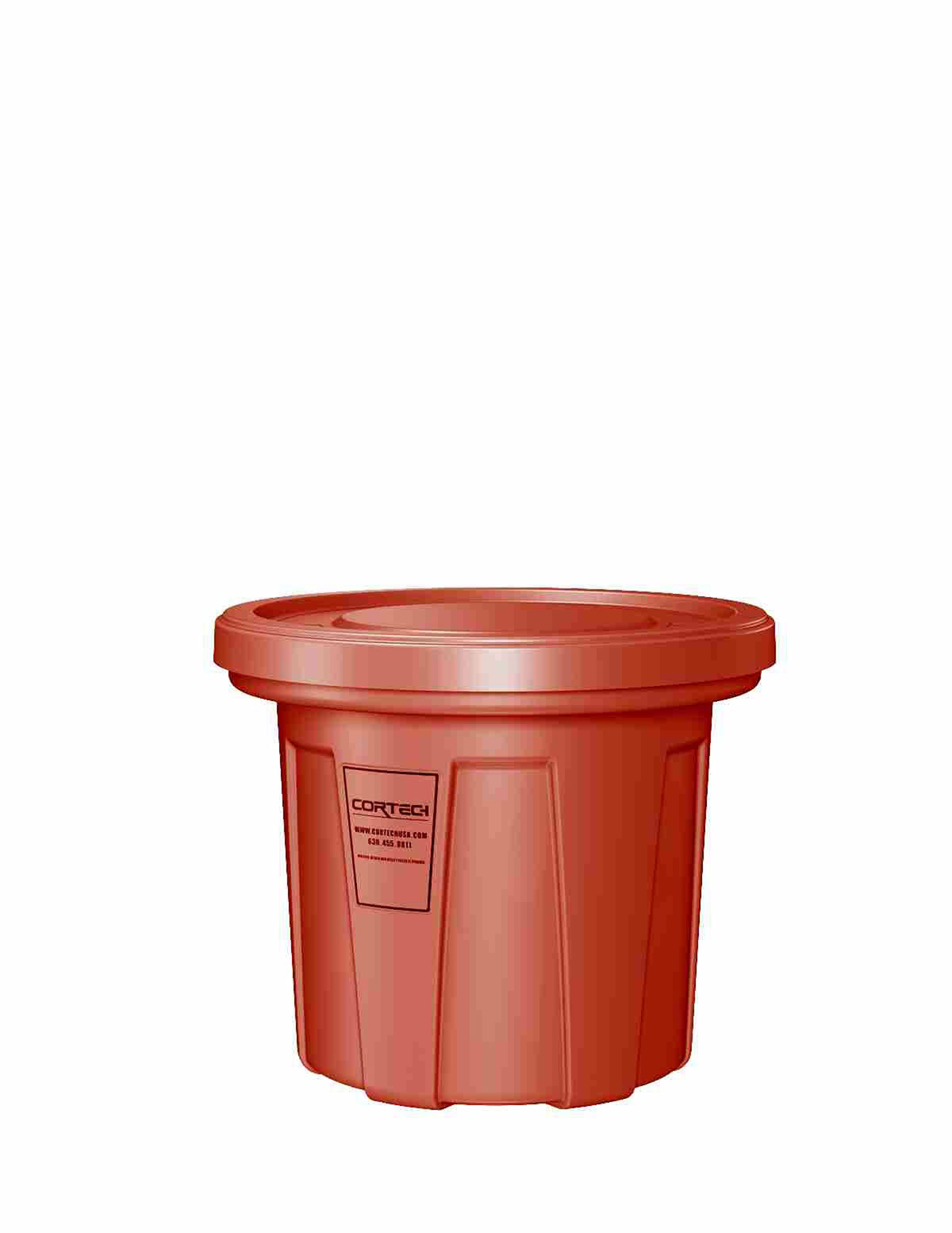 Food Grade Receptacle w/Lid Red 20 gal