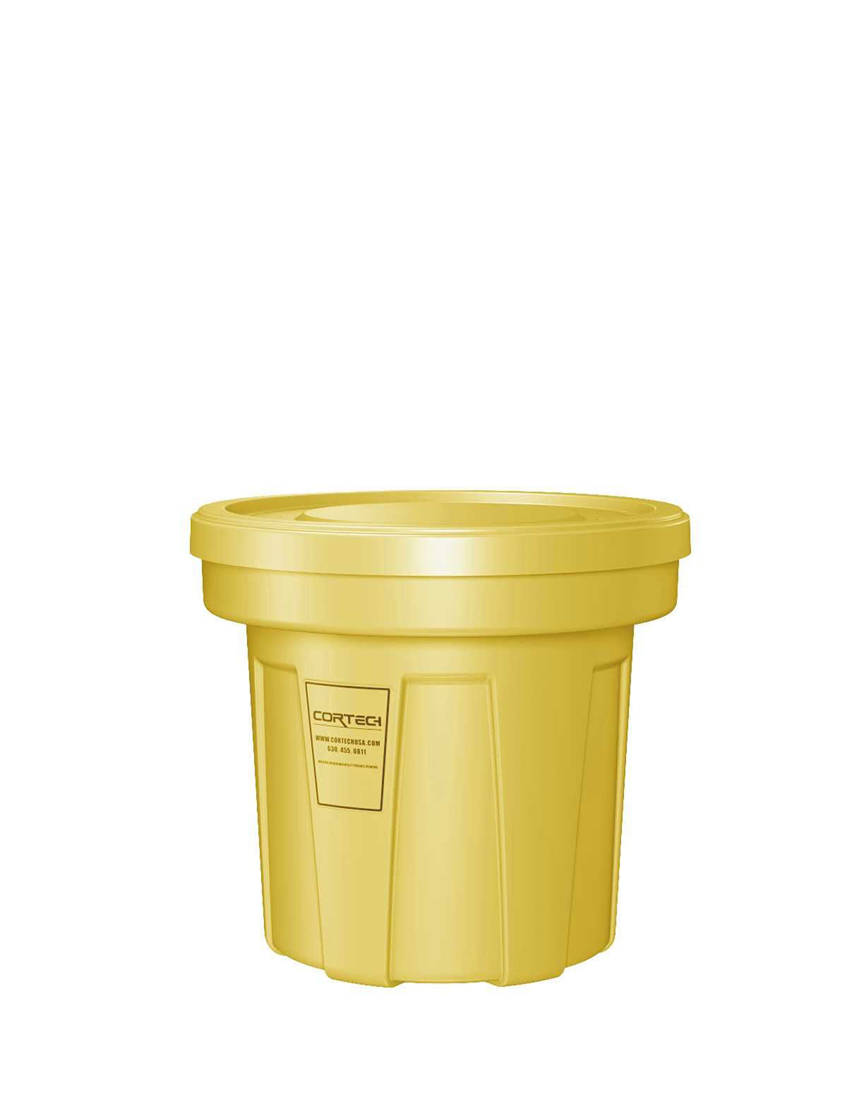 Food Grade Receptacle w/Lid Yellow 22 gal