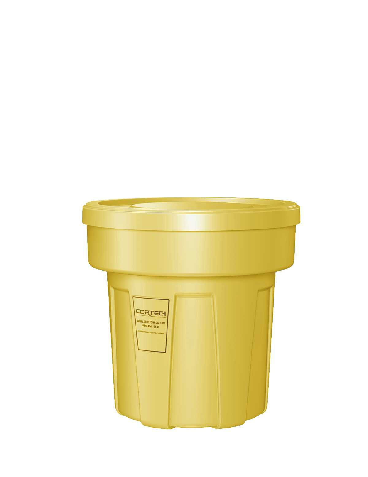 Food Grade Receptacle w/Lid Yellow 25 gal