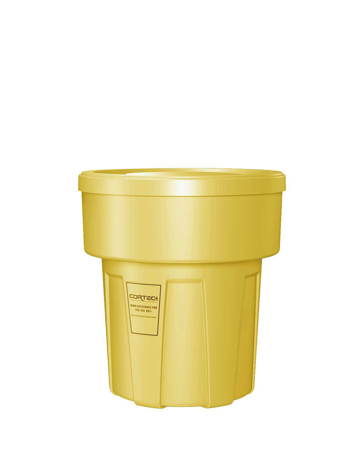 Food Grade Receptacle w/Lid Yellow 30 gal