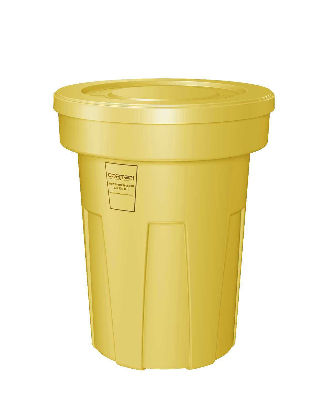 Food Grade Receptacle w/Lid Yellow 45 gal