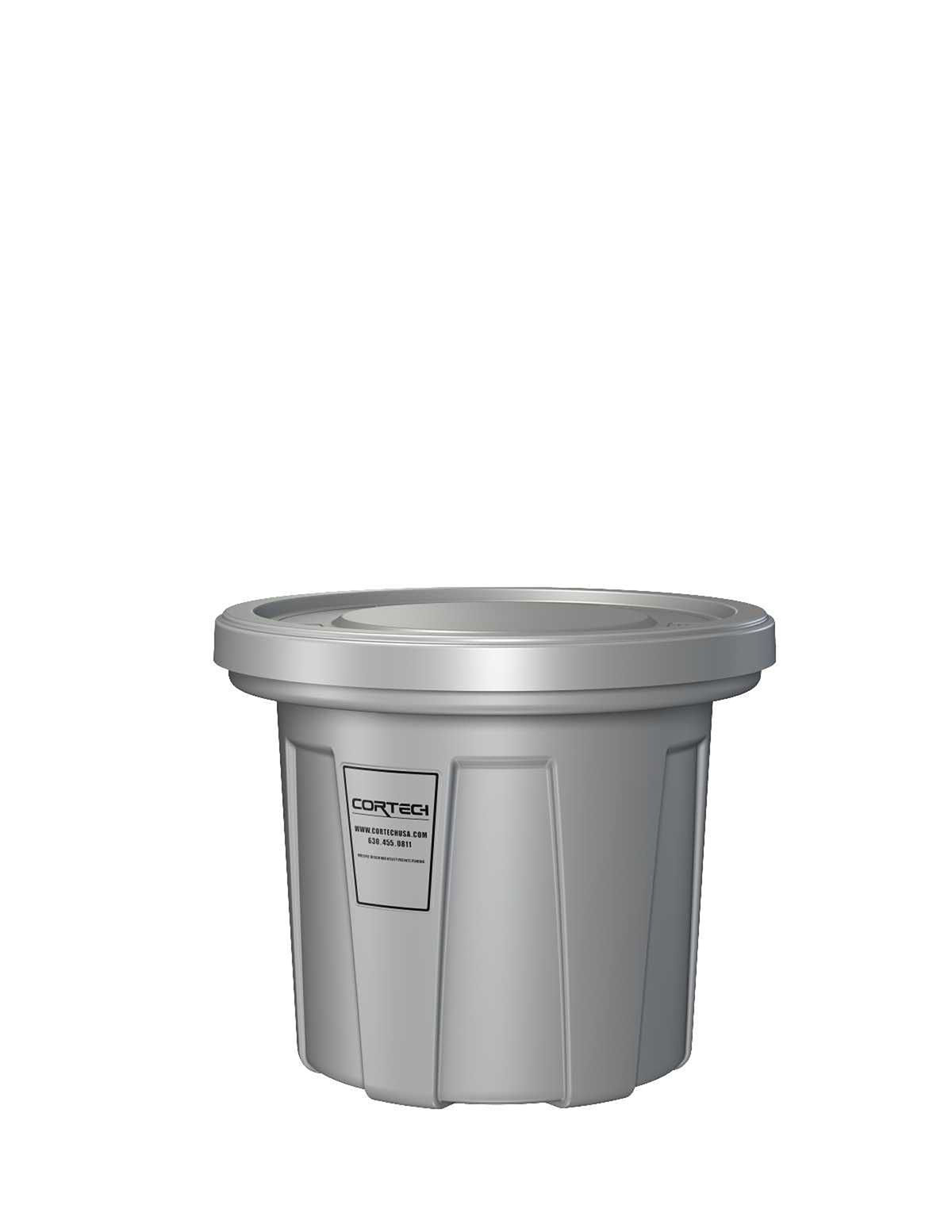 Flame Retardant Receptacle w/Lid Gray 22 gal