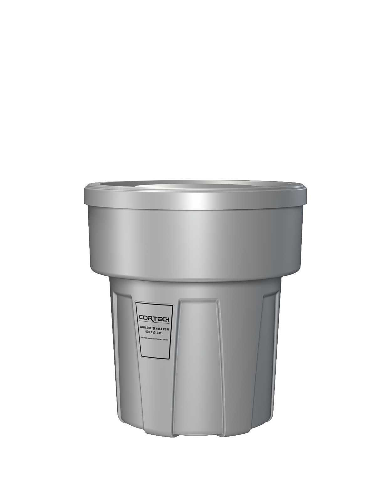 Flame Retardant Receptacle w/Lid Gray 30 gal