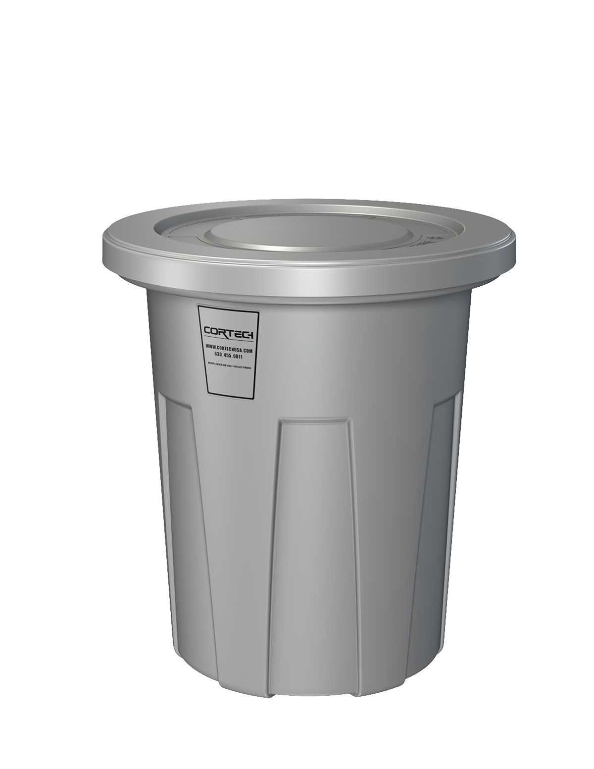 Flame Retardant Receptacle w/Lid Gray 35 gal