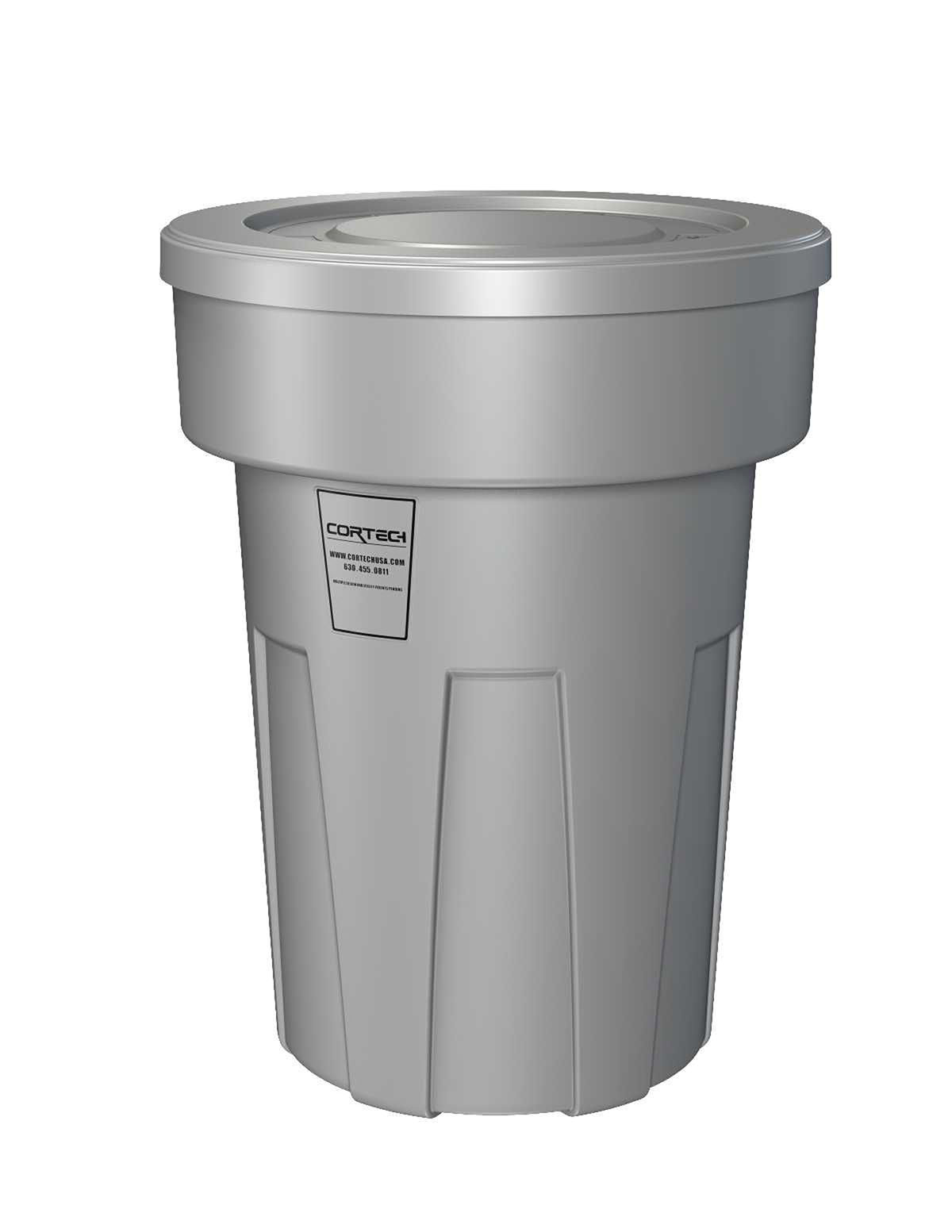 Flame Retardant Receptacle w/Lid Gray 50 gal