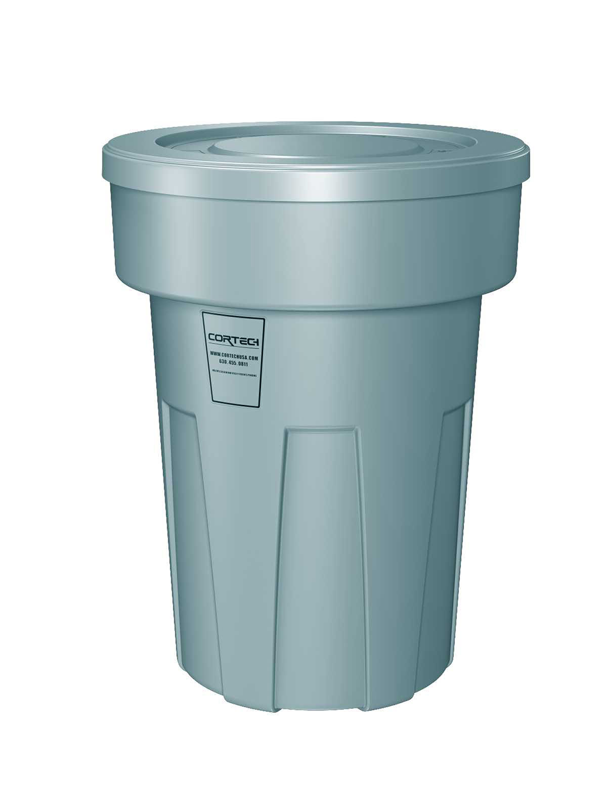 Flame Retardant Receptacle w/Lid Blue 50 gal